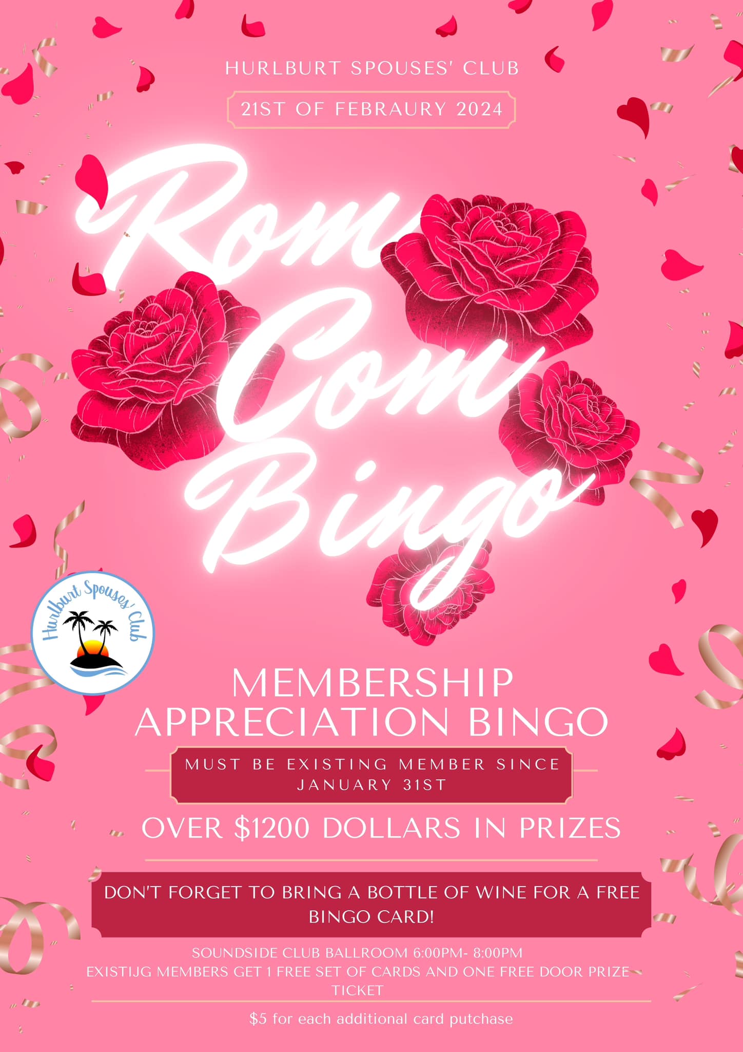 Have you RSVPd for RomCom Bingo?