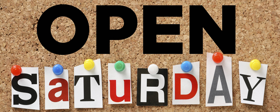 We're Open This Saturday!